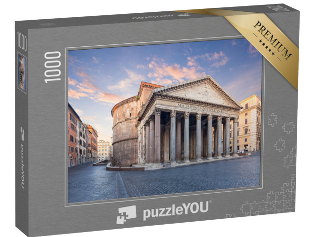 Puzzle 1000 pezzi „Vista del Pantheon al mattino a Roma, Italia“