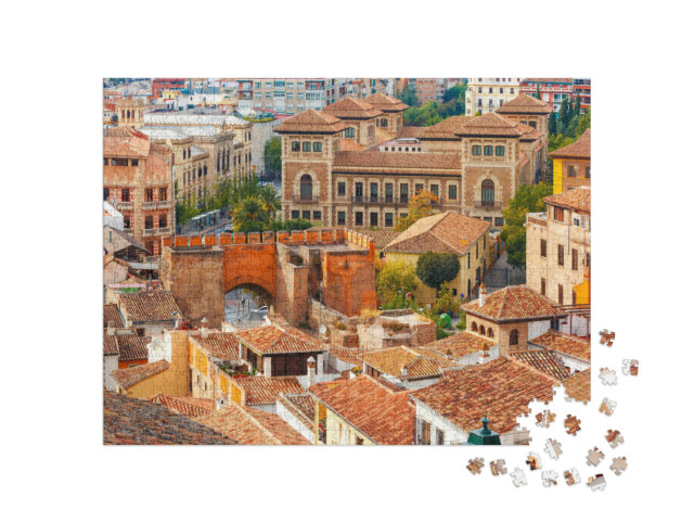 Puzzle 1000 pezzi „Vista del centro storico di Granada, Andalusia, Spagna“