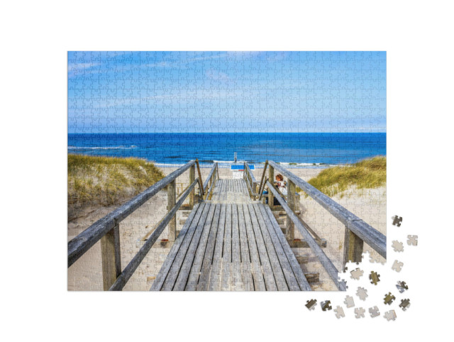 Puzzle 1000 pezzi „La strada per la spiaggia di Westerland, Sylt“