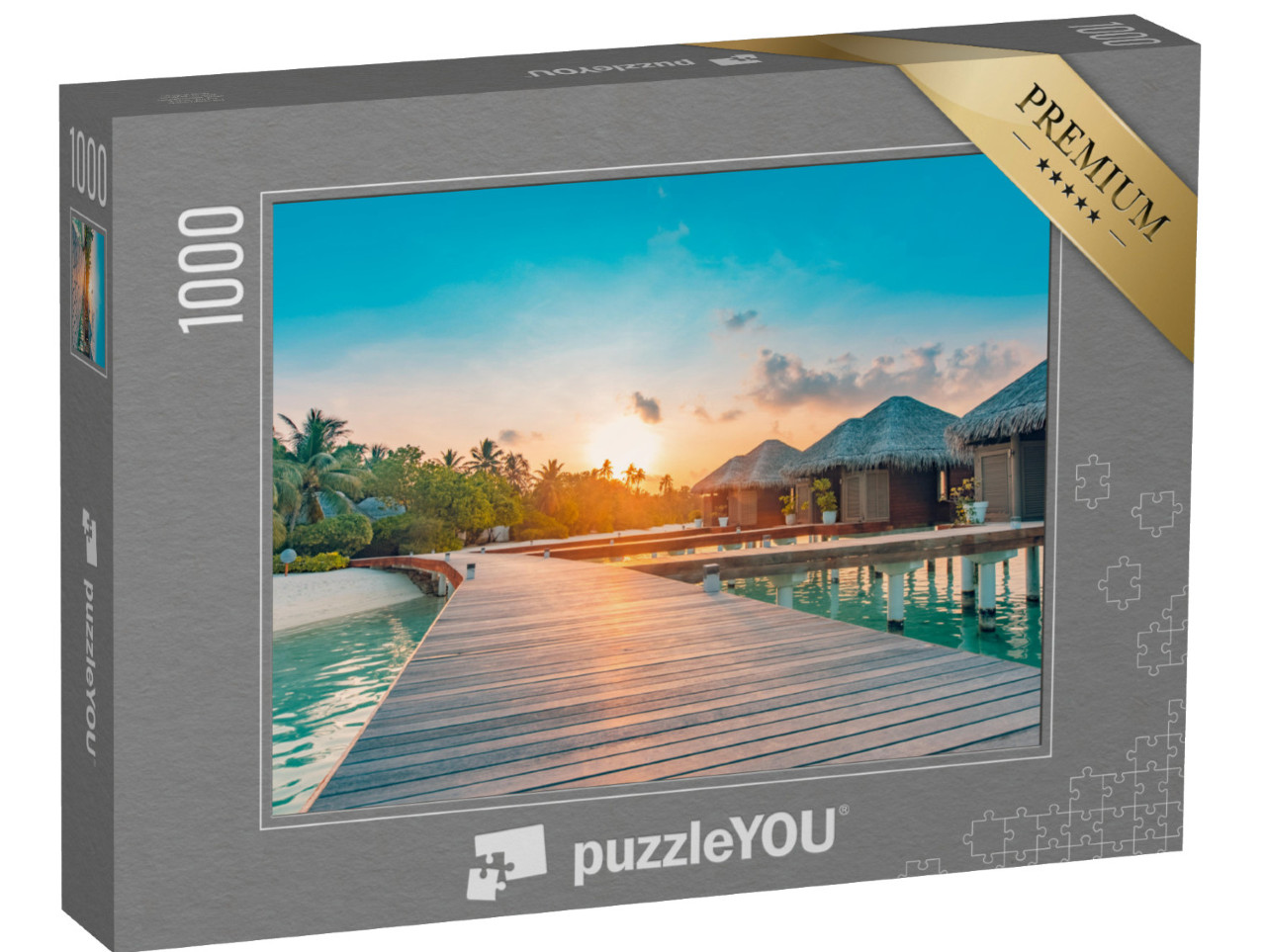 Puzzle 1000 pezzi „Tramonto alle Maldive“