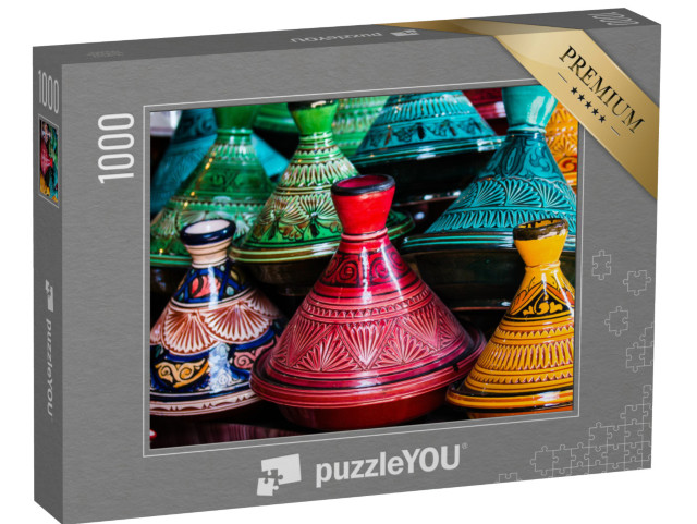 Puzzle 1000 pezzi „Tajine di ceramica, Marocco“