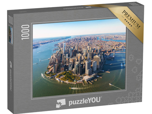 Puzzle 1000 pezzi „Spettacolare veduta aerea di Lower Manhattan, New York City“
