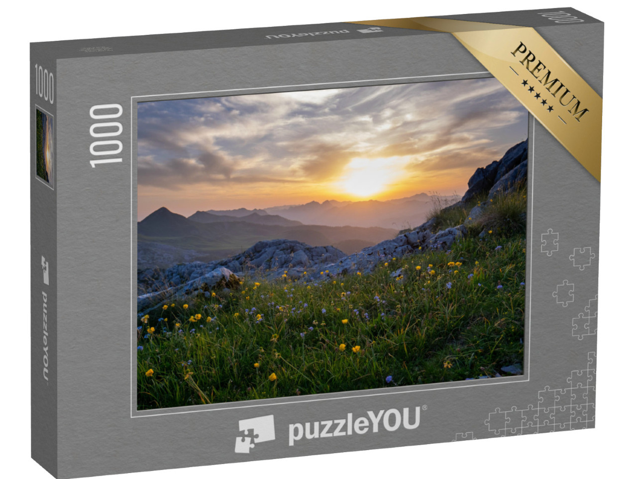 Puzzle 1000 pezzi „Tramonto sul monte Taljanka tra Albania e Montenegro“