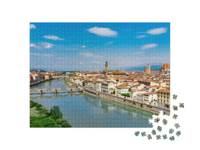 Puzzle 1000 pezzi „Vista da drone della città di Firenze (Firenze)“