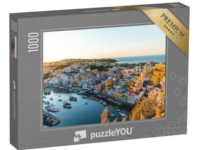 Puzzle 1000 pezzi „L'isola di Procida prima di sera“