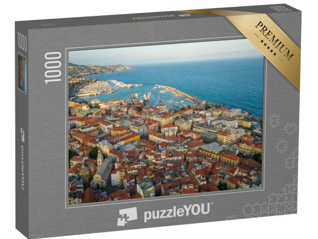 Puzzle 1000 pezzi „Aerea di Sanremo Italia Liguria Città costiera italiana famosa per il suo festival musicale“