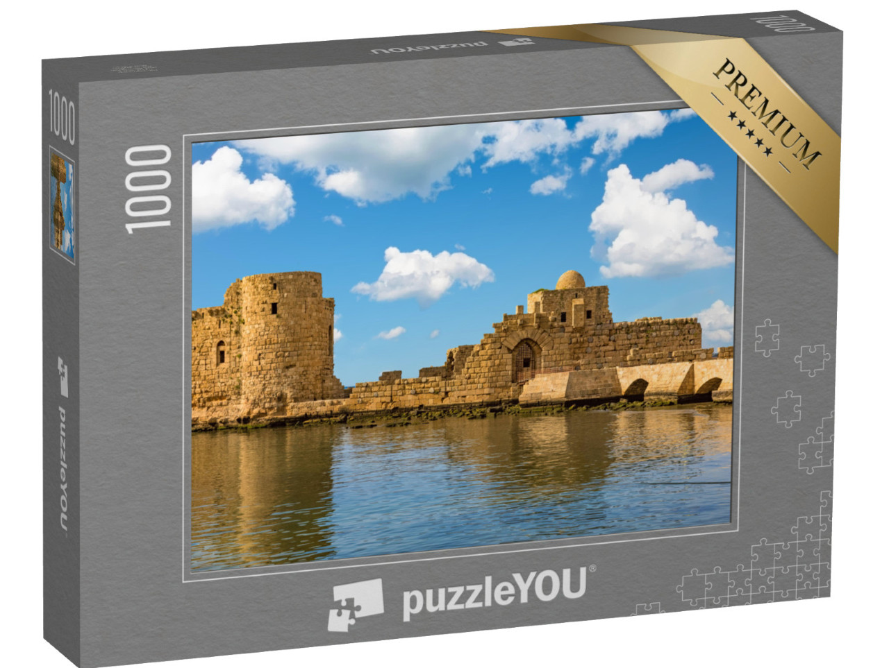Puzzle 1000 pezzi „Castello crociato sul mare Sidone Saida nel Libano meridionale Medio Oriente“
