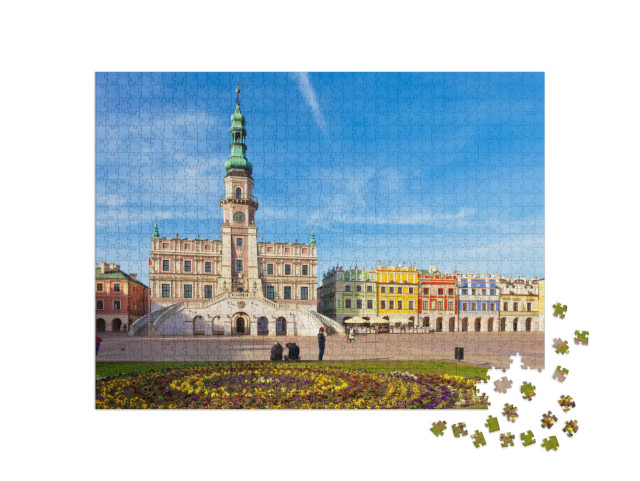 Puzzle 1000 pezzi „Mercato principale nel centro storico di Zamosc, Polonia“