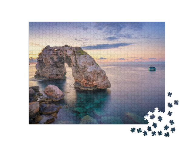 Puzzle 1000 pezzi „Es Pontas a Maiorca con la barca“