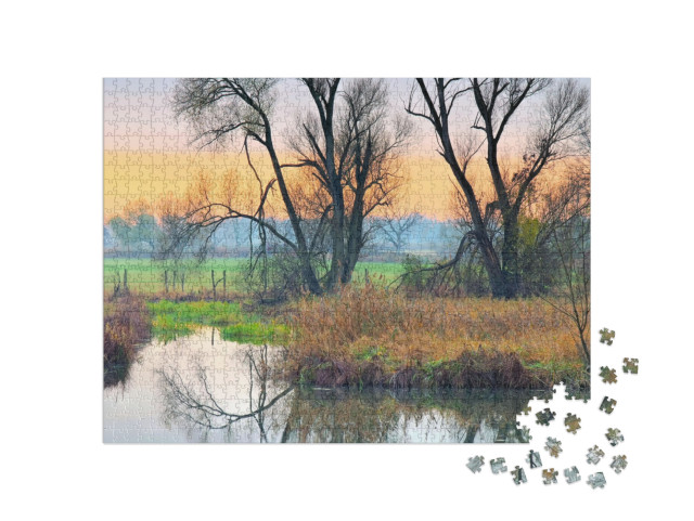 Puzzle 1000 pezzi „Il piccolo Spreewald in autunno, Brandeburgo“