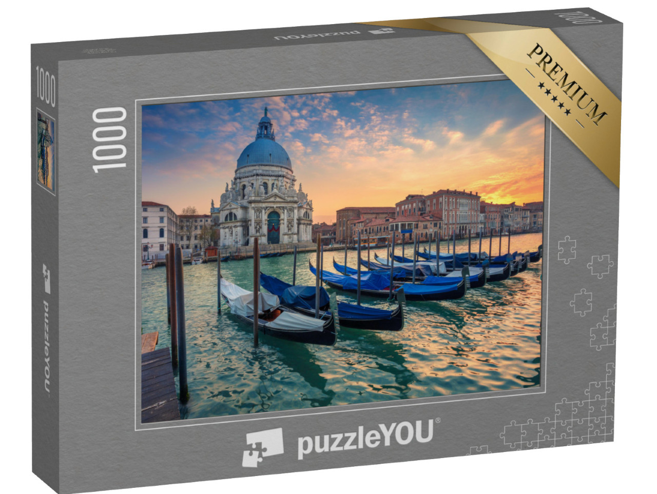 Puzzle 1000 pezzi „Serata d'atmosfera sul Canal Grande, Venezia, Italia“