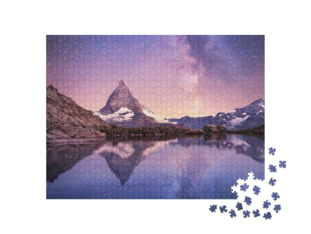 Puzzle 1000 pezzi „La Via Lattea sul Cervino, Svizzera“