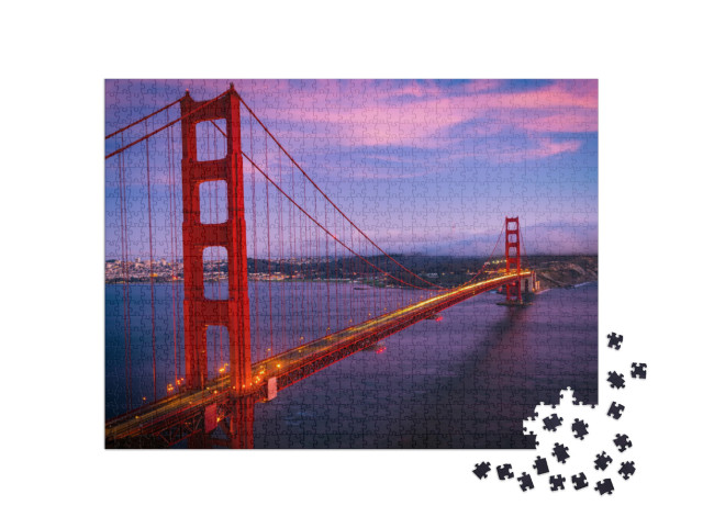 Puzzle 1000 pezzi „Il maestoso ponte Golden Gate, San Francisco, California, USA“