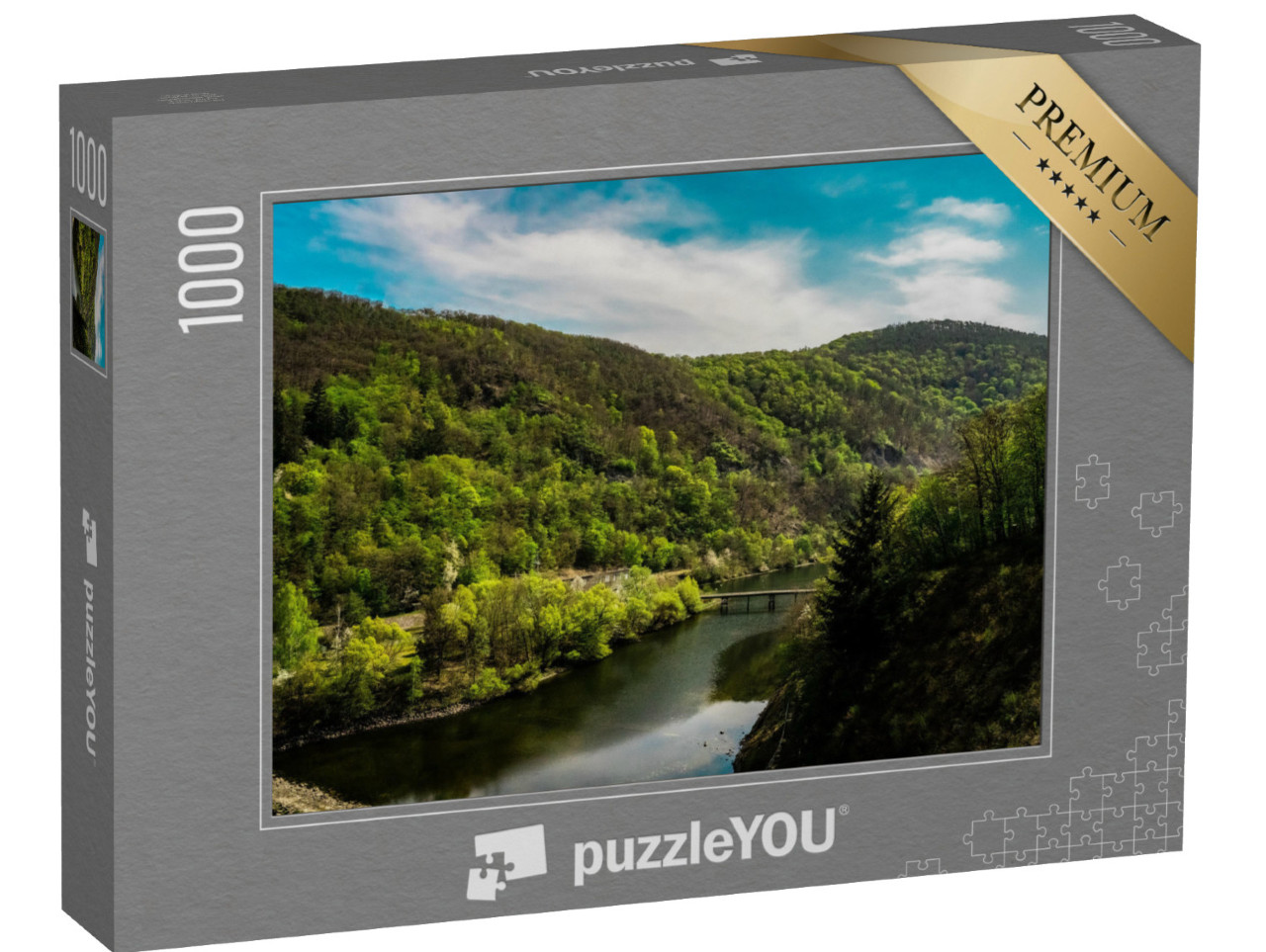 Puzzle 1000 pezzi „Natura sul lago Edersee in Assia, Germania“