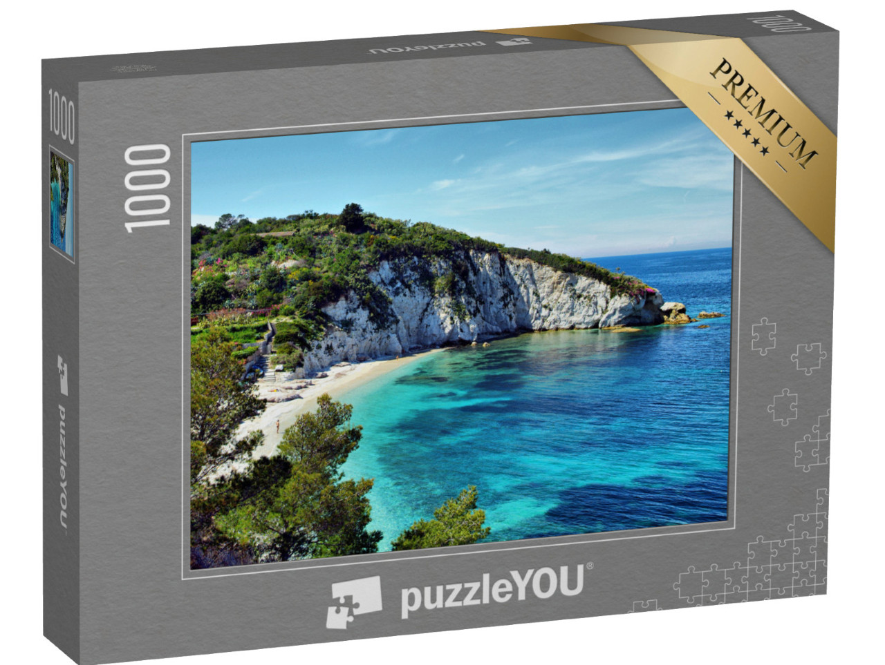 Puzzle 1000 pezzi „"Padulella2 spiaggia in Toscana, isola d'Elba.“