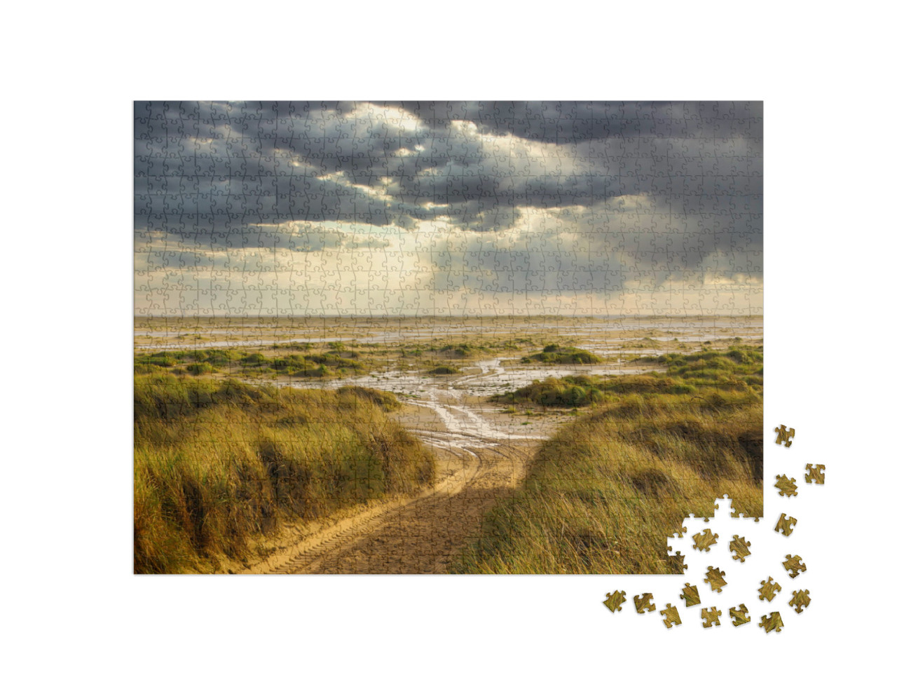 Puzzle 1000 pezzi „Dune sulla spiaggia di Amrum, Germania“