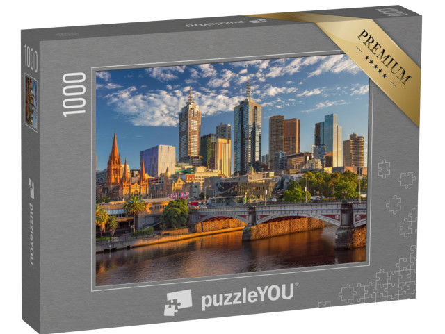 Puzzle 1000 pezzi „Lo skyline di Melbourne all'alba“