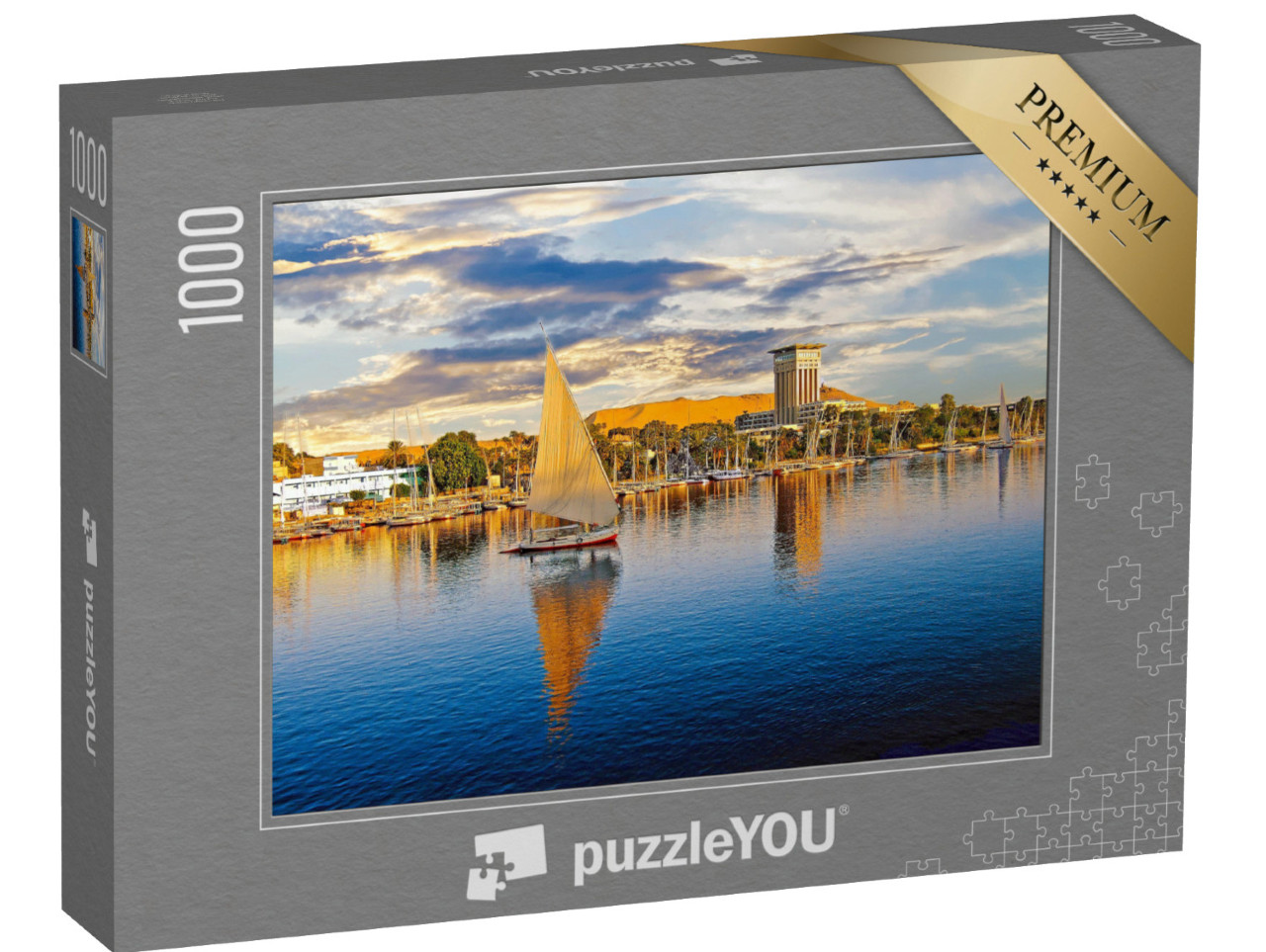 Puzzle 1000 pezzi „Luxor sul Nilo è uno dei luoghi preferiti dalle imbarcazioni turistiche.“