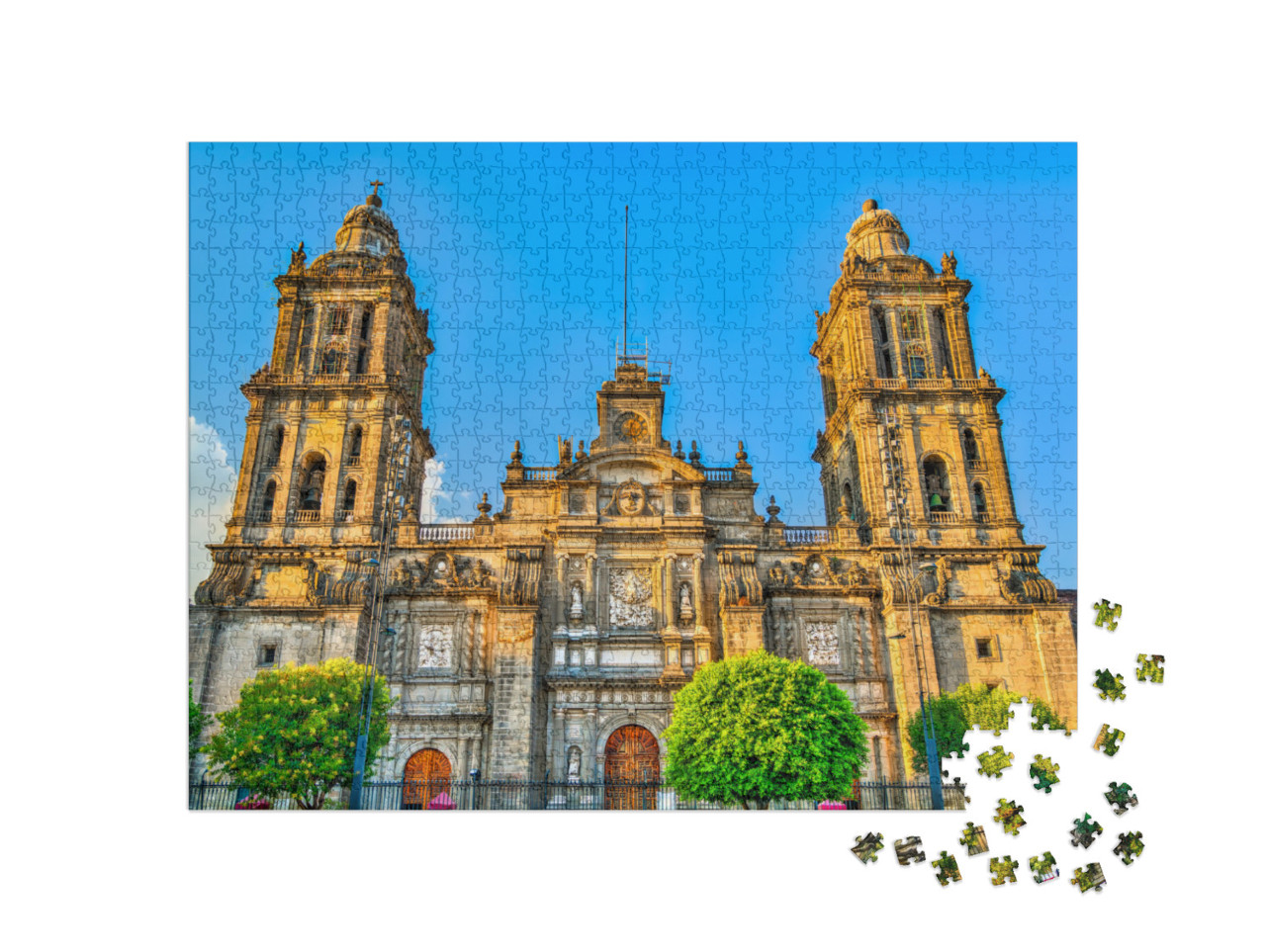 Puzzle 1000 pezzi „La Cattedrale Metropolitana di Città del Messico“