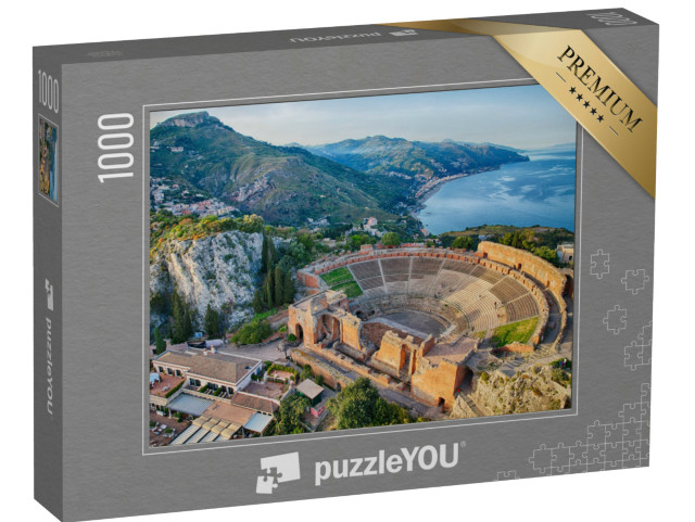 Puzzle 1000 pezzi „Italia Europa Sicilia città Taormina natura mattina“