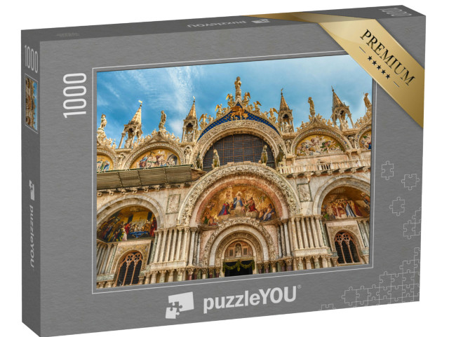 Puzzle 1000 pezzi „Facciata della Basilica di San Marco, la chiesa cattedrale di Venezia, Italia“