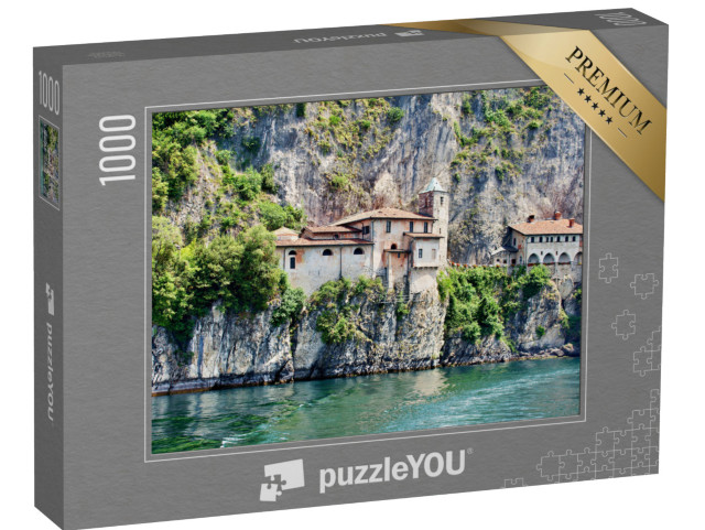 Puzzle 1000 pezzi „vista dal lago maggiore all'eremo di Santa Caterina del Sasso“