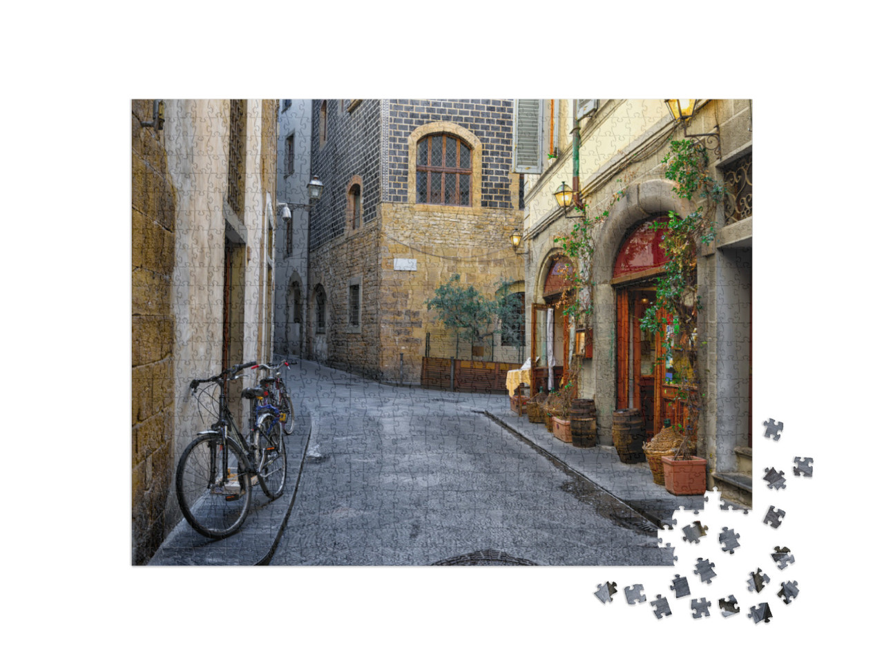 Puzzle 1000 pezzi „Strada stretta di Firenze, Toscana, Italia. Architettura e monumenti di Firenze“