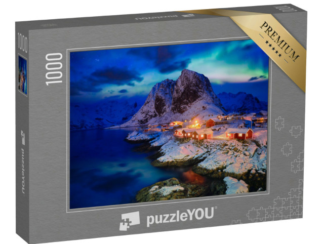 Puzzle 1000 pezzi „Il villaggio di pescatori di Hamnøy nelle Isole Lofoten, Norvegia“