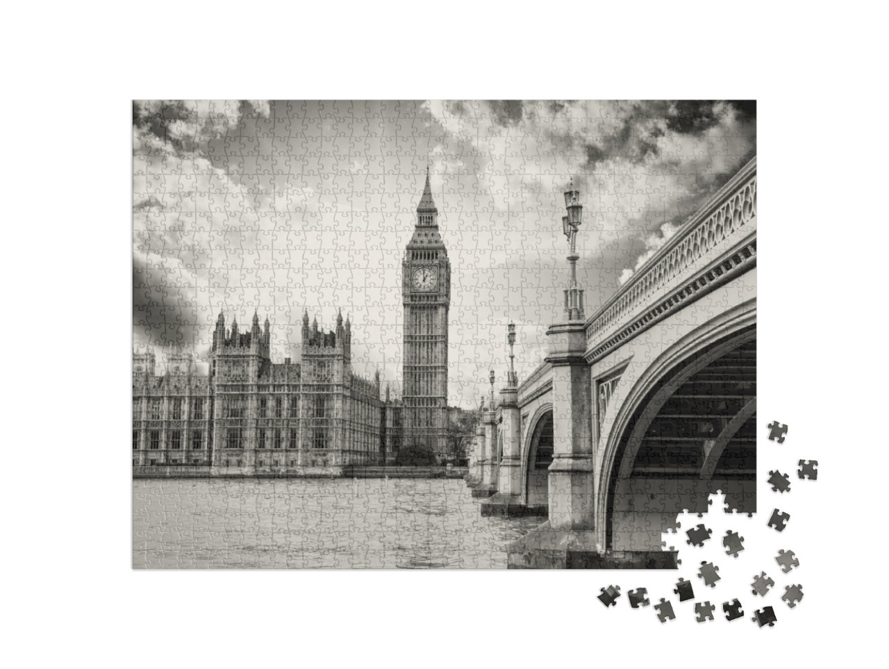 Puzzle 1000 pezzi „Big Ben e Palazzo di Westminster, Londra“