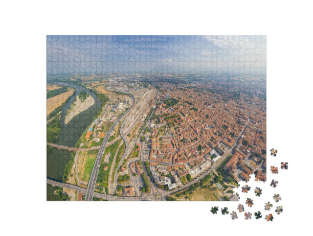 Puzzle 1000 pezzi „Piacenza, città dell'Emilia-Romagna, in un giorno d'estate“