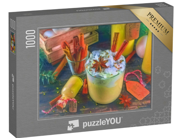 Puzzle 1000 pezzi „nello stile artistico di Franz Marc - Christmas Bombardino Livigno Cocktail“