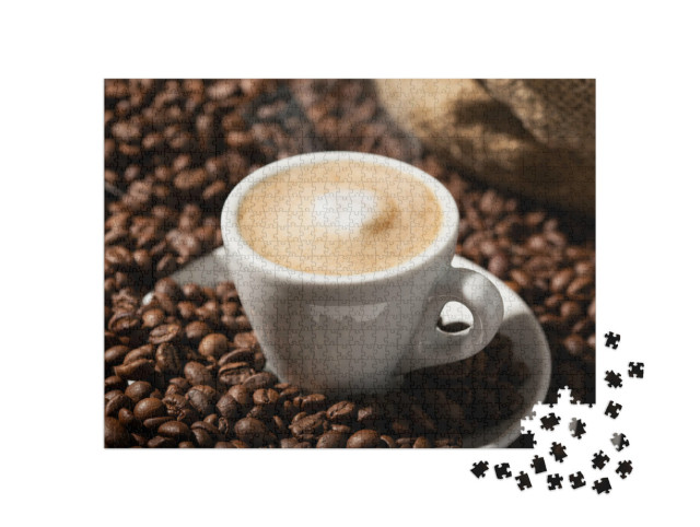Puzzle 1000 pezzi „Cappuccino, preparato al momento“