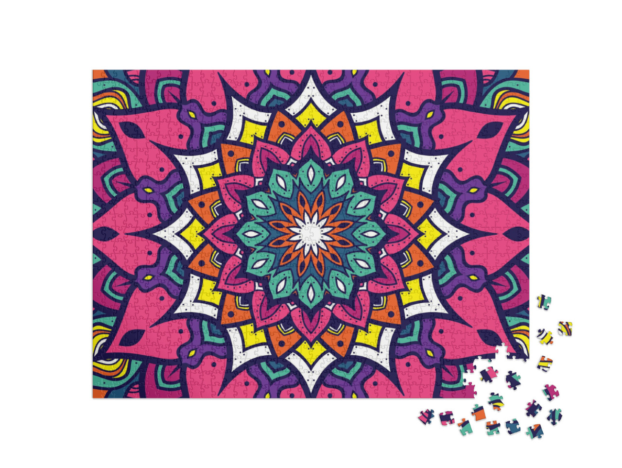 Puzzle 1000 pezzi „Ornamento mandala floreale“