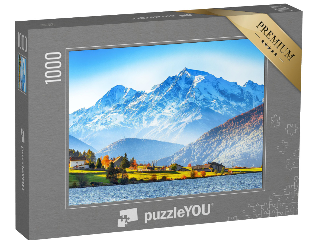 Puzzle 1000 pezzi „Lago della Muta, noto anche come Lago di Haidersee, Alto Adige“