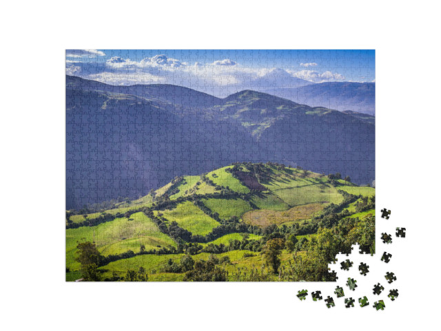 Puzzle 1000 pezzi „La luce del pomeriggio nella regione di Riobamba, Ecuador“