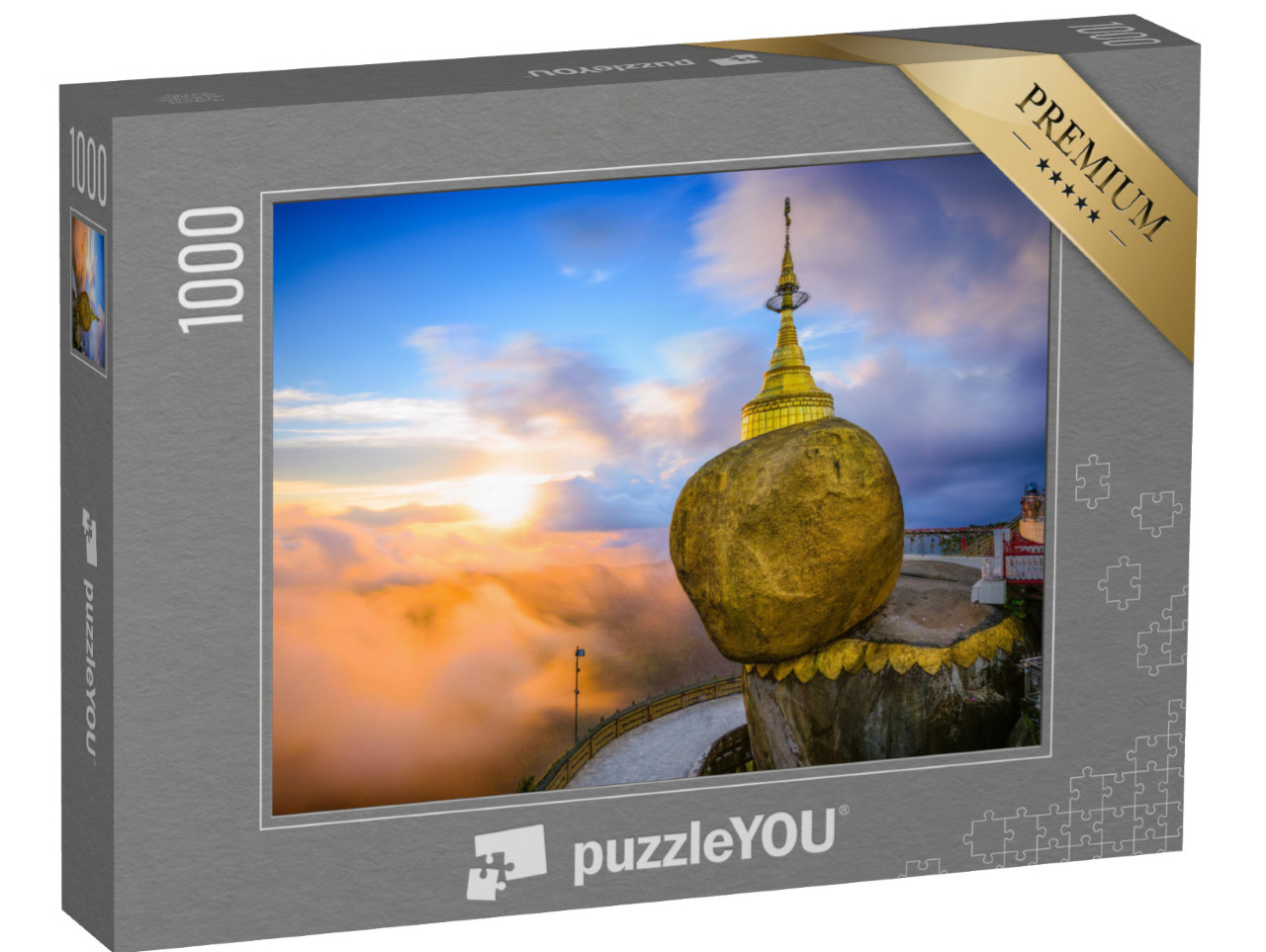 Puzzle 1000 pezzi „Roccia d'oro di Kyaiktiyo, Myanmar“