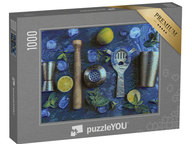 Puzzle 1000 pezzi „nello stile artistico di van Gogh, Notte stellata - Cocktail - Puzzle-Collection Artisti & Dipinti“