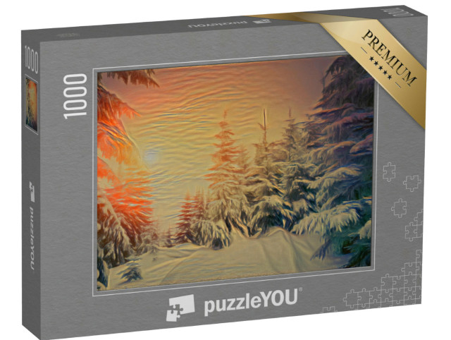 Puzzle 1000 pezzi „nello stile di Edvard Munch, L'urlo - Paesaggio alla luce del sole - Collezione di puzzle Artisti e dipinti“