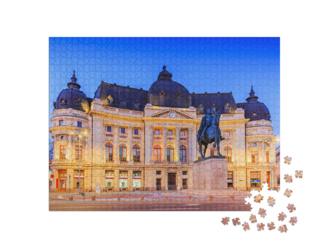 Puzzle 1000 pezzi „Biblioteca Universitaria Centrale di Bucarest, Romania“