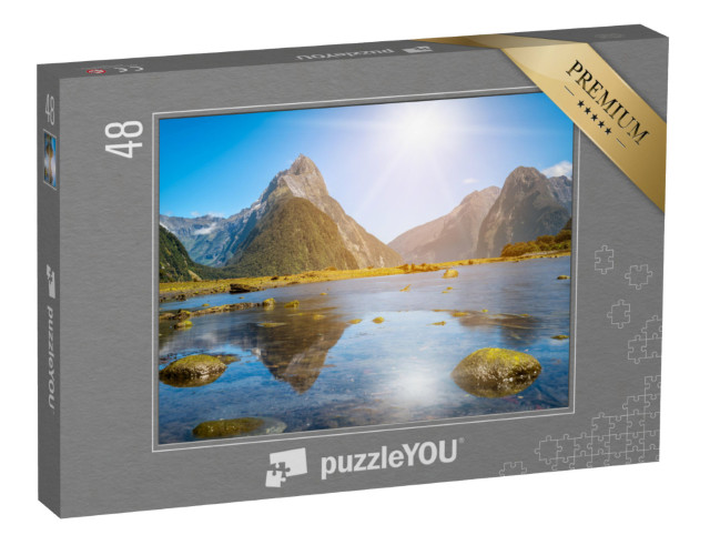 Puzzle 48 pezzi „Mitre Peak sul Milford Sound in Nuova Zelanda“