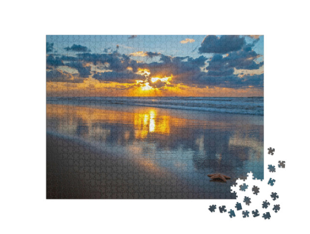Puzzle 1000 pezzi „Seeiglel al tramonto, Oostende, Belgio.“