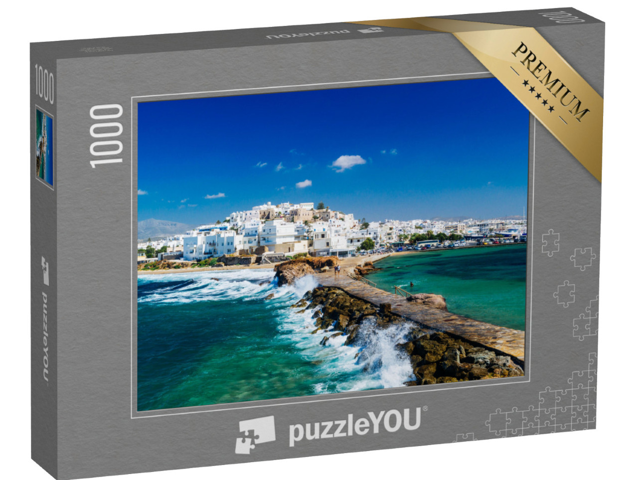 Puzzle 1000 pezzi „Vista di Naxos, Cicladi, Grecia“