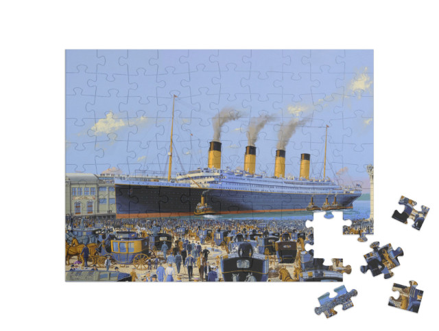 Puzzle 100 pezzi „Il Titanic arriva ai moli di Chelsea“