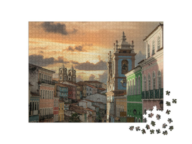 Puzzle 1000 pezzi „Pelourinho, centro storico della città di Salvador, Brasile“