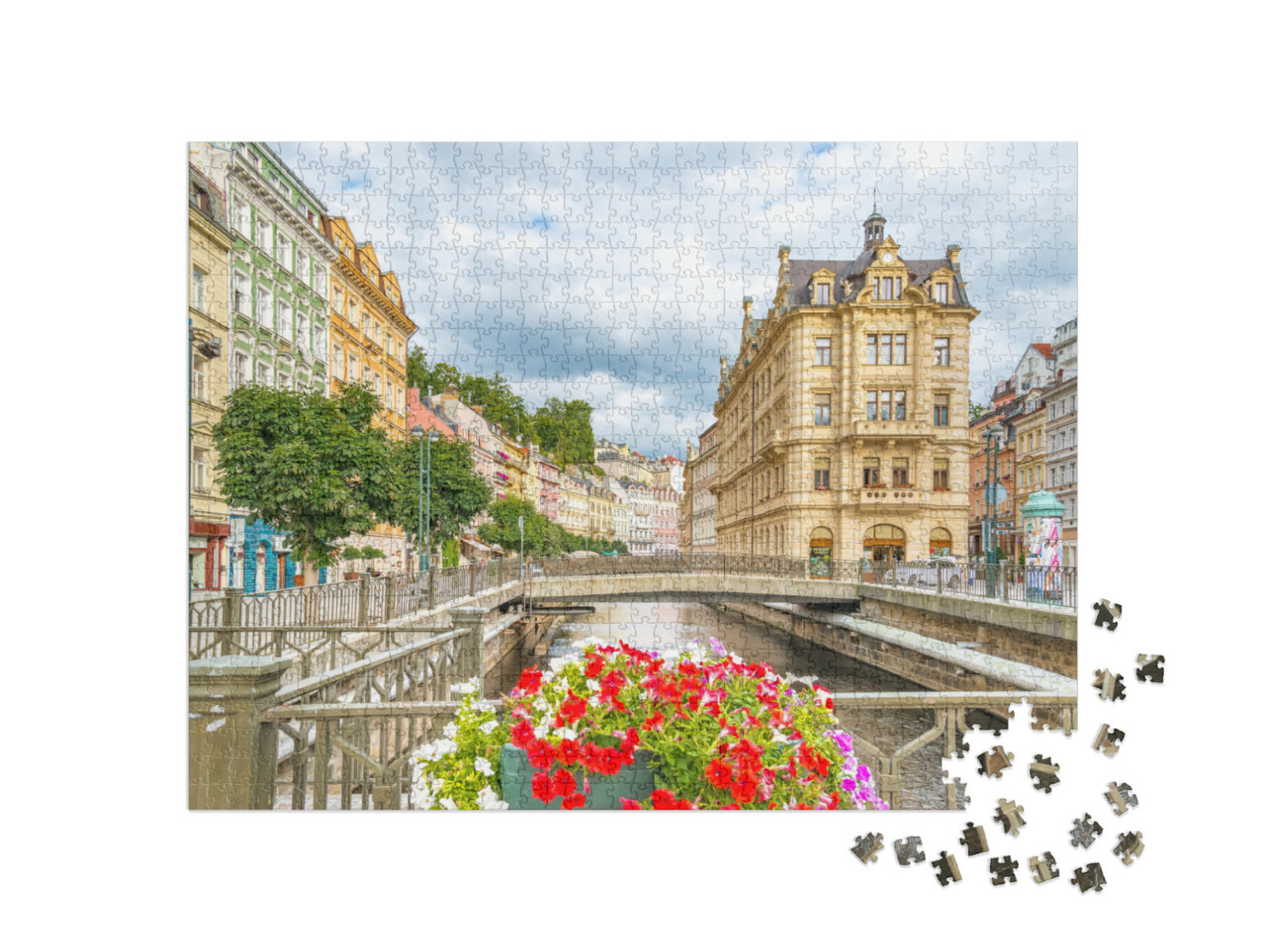 Puzzle 1000 pezzi „Karlovy Vary: città famosa in tutto il mondo per le sorgenti minerali“