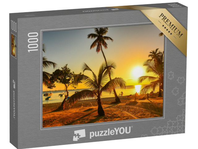 Puzzle 1000 pezzi „Tramonto nei Caraibi, Repubblica Dominicana“