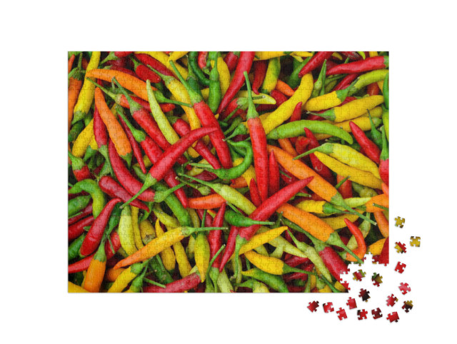 Puzzle 1000 pezzi „Peperoni rossi, verdi e gialli“