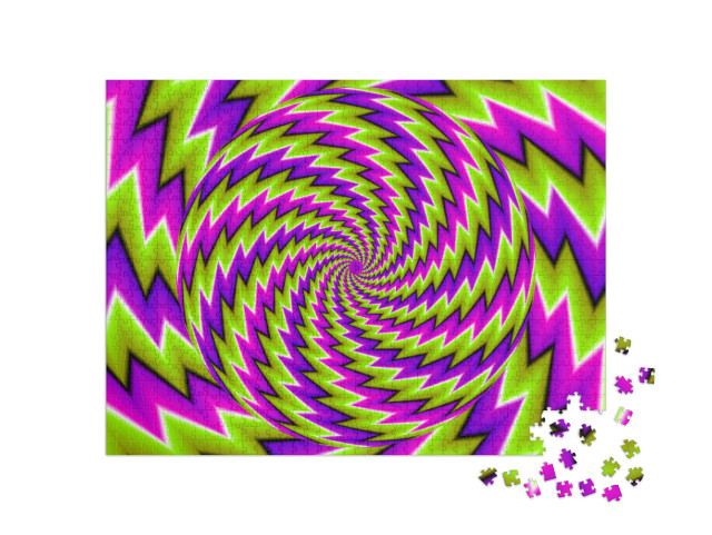 Puzzle 1000 pezzi „Illusione ottica: sfera rotante“