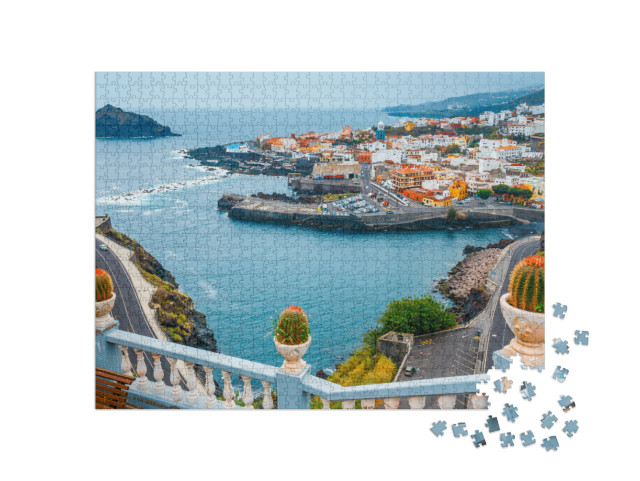 Puzzle 1000 pezzi „Vista aerea di Garachico a Tenerife, Spagna“