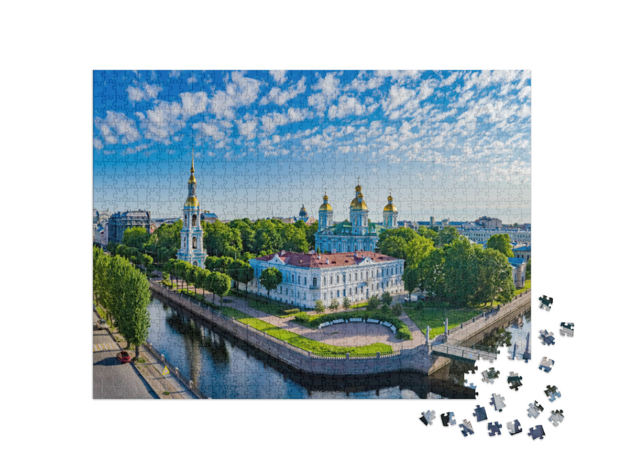Puzzle 1000 pezzi „Panorama di San Pietroburgo, Russia“